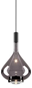 Lodes 14826 4330 Sky-Fall Medium, závěsné svítidlo kouřové sklo/černá, 12W LED 3000K, prům. 22cm