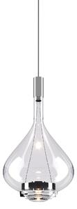 Lodes 14825 0030 Sky-Fall Medium, závěsné svítidlo čiré sklo/chrom, 12W LED 3000K, prům. 22cm