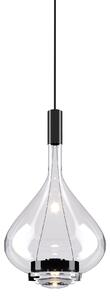 Lodes 14826 0030 Sky-Fall Medium, závěsné svítidlo čiré sklo/černá, 12W LED 3000K, prům. 22cm