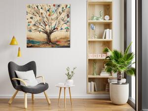 Obraz Abstraktní strom - malovaná příroda teplými barvami