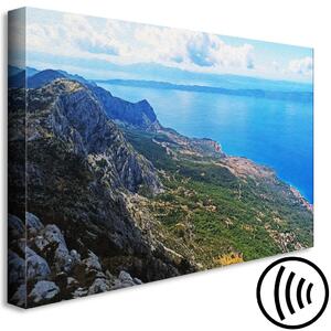 Obraz Slunečné Chorvatsko (1-dílný) - Krajina s výhledem na moře a skály