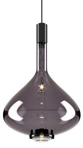 Lodes 14828 4327 Sky-Fall Large, závěsné svítidlo kouřové sklo/černá, 12W LED 2700K, prům. 36cm