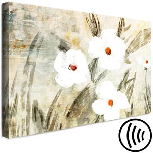 Obraz Dávka přírody (1-dílný) - Bílé polní květy v retro stylu