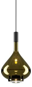 Lodes 14826 7130 Sky-Fall Medium, závěsné svítidlo zlatozelené sklo/černá, 12W LED 3000K, prům. 22cm