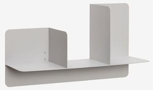 Hübsch Kovová nástěnná polička Fold šedá 60 cm
