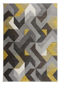 Flair Rugs koberce Kusový koberec Hand Carved Aurora Grey/Ochre ROZMĚR: 120x170