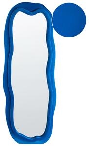 Zrcadlo BEAUNE 56 cm 160 cm Umělý samet Modrá