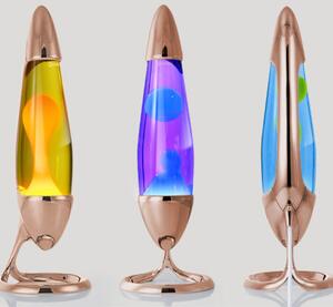 Mathmos Neo Copper, originální lávová lampa, 1x20W, měděná s růžovou tekutinou a žlutou lávou, výška 42cm