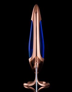 Mathmos Neo Copper, originální lávová lampa, 1x20W, měděná s růžovou tekutinou a žlutou lávou, výška 42cm