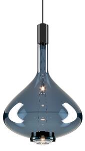 Lodes 14828 8627 Sky-Fall Large, závěsné svítidlo modré sklo/černá, 12W LED 2700K, prům. 36cm