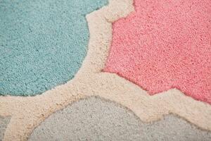 Flair Rugs koberce Ručně všívaný kusový koberec Illusion Rosella Pink/Blue - 80x150 cm
