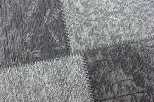 Flair Rugs koberce Kusový koberec Manhattan Patchwork Chenille Black/Grey - 120x170 cm