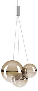 Lodes 16410 4527 Random, závěs ze světle zlatého foukaného skla, 3x1W LED 2700K, šířka 29cm