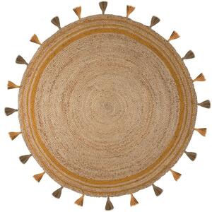 Flair Rugs koberce Kusový koberec Lunara Ochre kruh – na ven i na doma Rozměry koberců: 150x150 (průměr) kruh