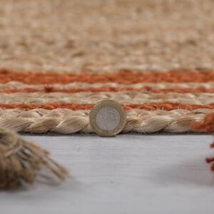 Flair Rugs koberce Kusový koberec Lunara Jute Circle Orange ROZMĚR: 150x150 (průměr) kruh