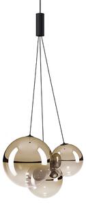 Lodes 16411 4530 Random, závěs ze světle zlatého foukaného skla/černý kabel, 3x1W LED 3000K, šířka 29cm