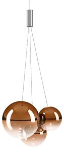 Lodes 16410 5827 Random, závěs z oranžového foukaného skla, 3x1W LED 2700K, šířka 29cm