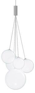 Lodes 16412 1327 Random Five, závěs z matně bílého foukaného skla, 5x1W LED 2700K, šířka 27cm