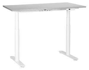 Elektricky výškově nastavitelný pracovní stůl DESTINAS Šedá/Bílá 120 cm 72 cm