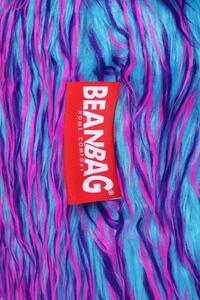 Sedací vak BeanBag Shaggy Multicolor pink-violet-blue