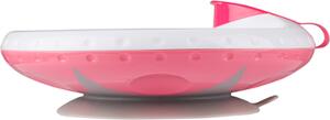 BabyOno Ohřívací talířek s přísavkou - růžová