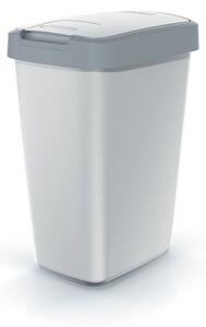 Odpadkový koš s barevným víkem, 12 l, šedá