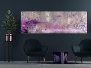 Obraz Perla a fialová (1-dílný) úzký - moderní barevná abstrakce