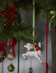 Dům Vánoc Ozdoba na stromeček Skřítek na koni 11 cm