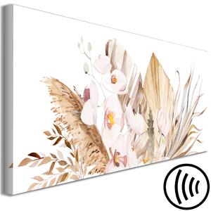 Obraz Květinová kompozice - kytice rostlin a květin malovaná akvarelem
