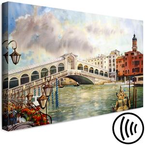 Obraz Most Rialto - romantický pohled na ranní Benátky