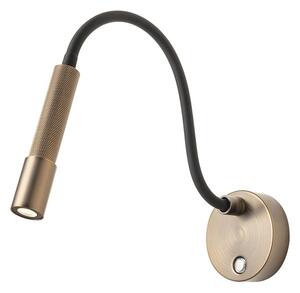 Redo-01-4442 Drill, bronzové nástěnné svítidlo s flexibilním ramenem a stmívačem LED 8W 2700K