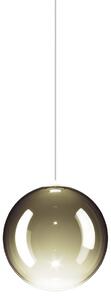 Lodes 17112 7127 Random Solo 14, závěs ze zlatozeleného foukaného skla, 1x1W LED 2700K, prům.14cm