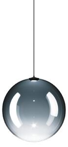 Lodes 17123 8827 Random Solo 18, závěs z azurově modrého foukaného skla/černý kabel, 1x1W LED 2700K, prům.18cm