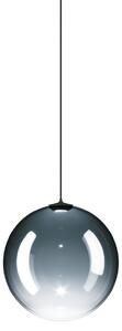Lodes 17122 8827 Random Solo 14, závěs z azurově modrého foukaného skla/černý kabel, 1x1W LED 2700K, prům.14cm