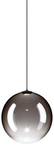 Lodes 17122 4327 Random Solo 14, závěs z kouřového foukaného skla/černý kabel, 1x1W LED 2700K, prům.14cm