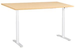 Elektricky výškově nastavitelný pracovní stůl DESTINAS Světle hnědá/Bílá 160 cm 72 cm