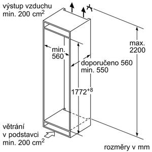 Siemens KI86VVSE0 Vestavná kombinovaná lednice