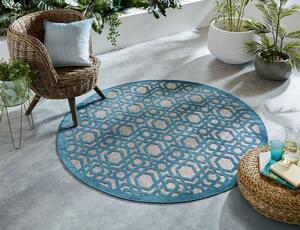 Flair Rugs koberce Kusový koberec Piatto Oro Blue kruh ROZMĚR: 160x160 (průměr) kruh