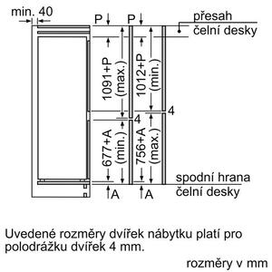 Siemens KI86VVSE0 Vestavná kombinovaná lednice
