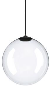 Lodes 17124 0027 Random Solo 23, závěs z čirého foukaného skla/černý kabel, 1x3W LED 2700K, prům.23cm
