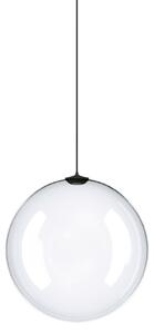 Lodes 17123 0027 Random Solo 18, závěs z čirého foukaného skla/černý kabel, 1x1W LED 2700K, prům.18cm