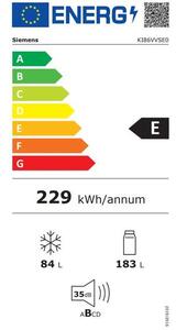 Siemens KI86VVSE0 Vestavná kombinovaná lednice
