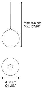 Lodes 17115 7127 Random Solo 28, závěs ze zlatozeleného foukaného skla, 1x3W LED 2700K, prům.28cm