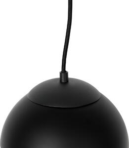 Retro závěsná lampa černá s čirým sklem 20 cm - Eclipse