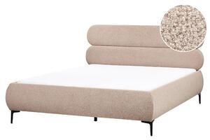 Postel Buklé LESSAY 160 x 200 cm Taupe