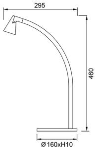 Mantra 9415 Africa, černá stolní lampa s vypínačem LED 6W, 3000K, výška 46cm