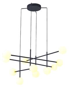 Mantra 7630 Cellar, černé závěsné svítidlo se skleněnými koulemi 11xG4, 5W 3000K, průměr 109cm
