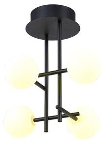 Mantra 7633 Cellar, černé stropní svítidlo se skleněnými koulemi 4xG4, 5W 3000K, průměr 32cm