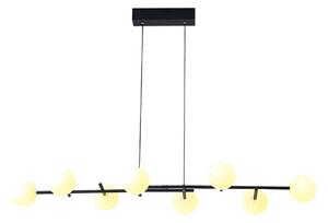 Mantra 7631 Cellar, černé závěsné svítidlo se skleněnými koulemi 8xG4, 5W 3000K, 116 x 40cm