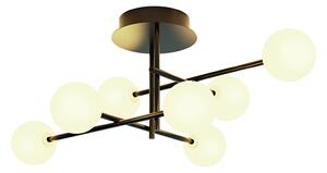 Mantra 7632 Cellar, černé stropní svítidlo se skleněnými koulemi 7xG4, 5W 3000K, průměr 69cm